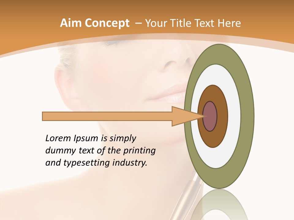 Wellbeing Touch Woman PowerPoint Template