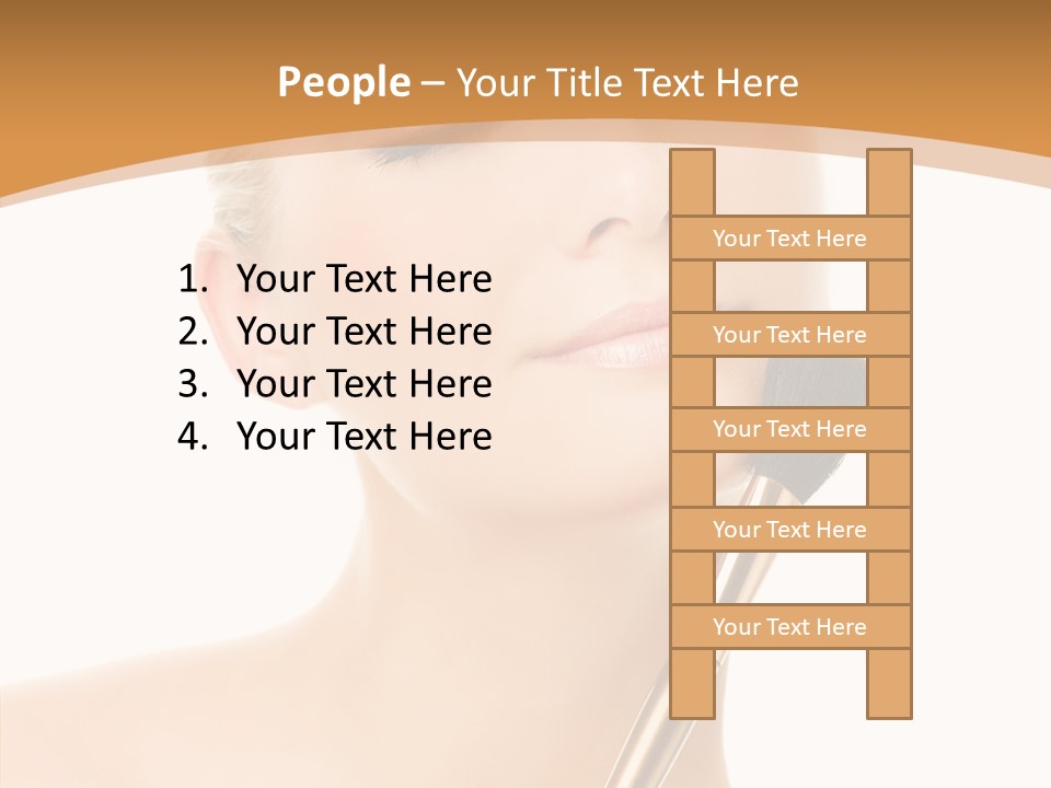 Wellbeing Touch Woman PowerPoint Template