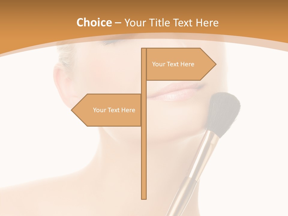 Wellbeing Touch Woman PowerPoint Template