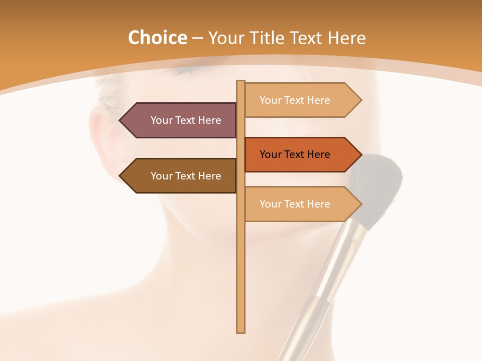 Wellbeing Touch Woman PowerPoint Template