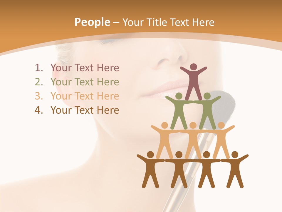 Wellbeing Touch Woman PowerPoint Template