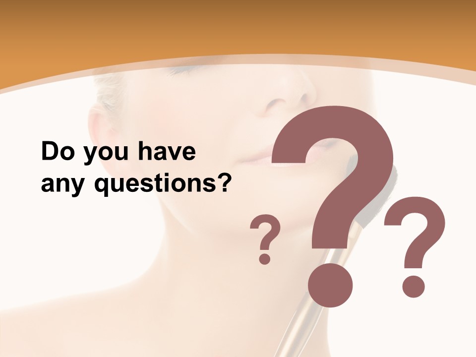 Wellbeing Touch Woman PowerPoint Template