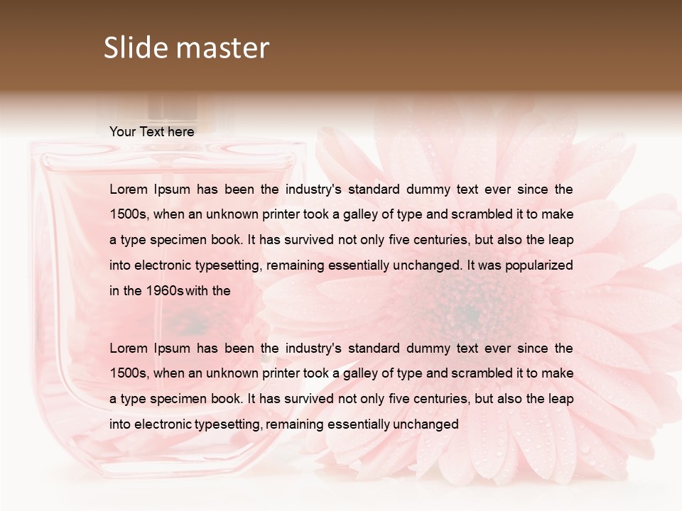 Care Scent Glass PowerPoint Template