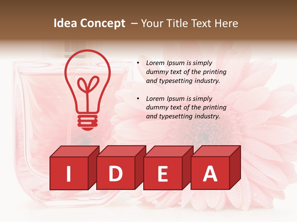 Care Scent Glass PowerPoint Template