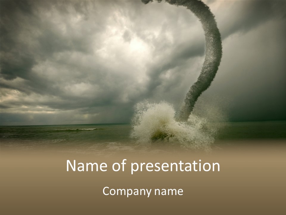 Blue Atlantic Beach PowerPoint Template