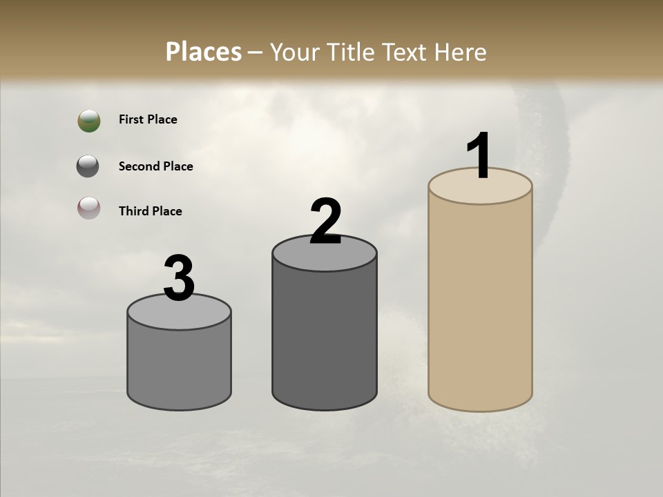 Blue Atlantic Beach PowerPoint Template