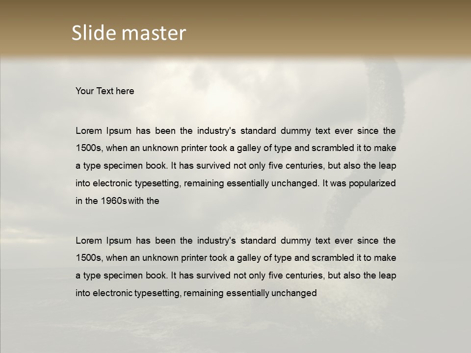 Blue Atlantic Beach PowerPoint Template