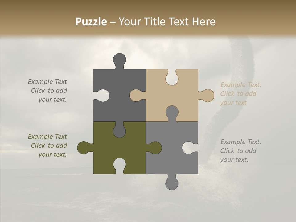 Blue Atlantic Beach PowerPoint Template