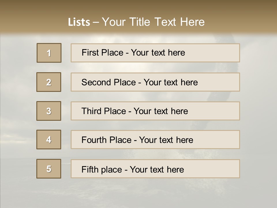 Blue Atlantic Beach PowerPoint Template