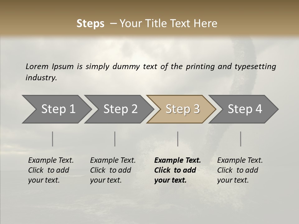 Blue Atlantic Beach PowerPoint Template