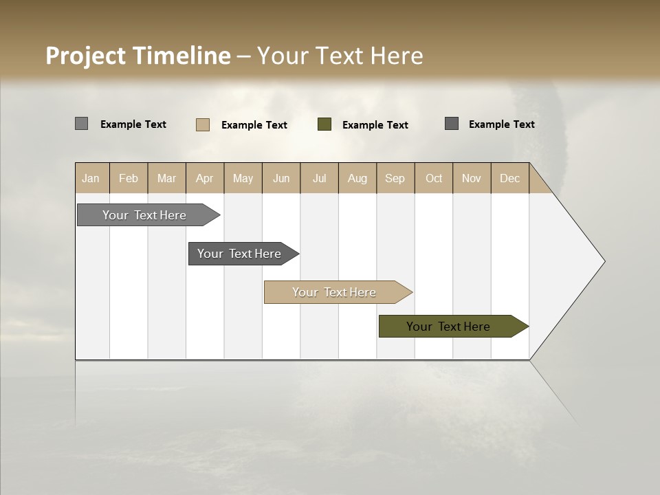 Blue Atlantic Beach PowerPoint Template