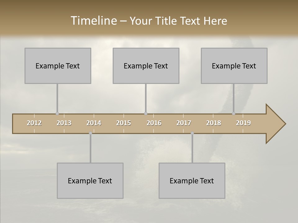 Blue Atlantic Beach PowerPoint Template