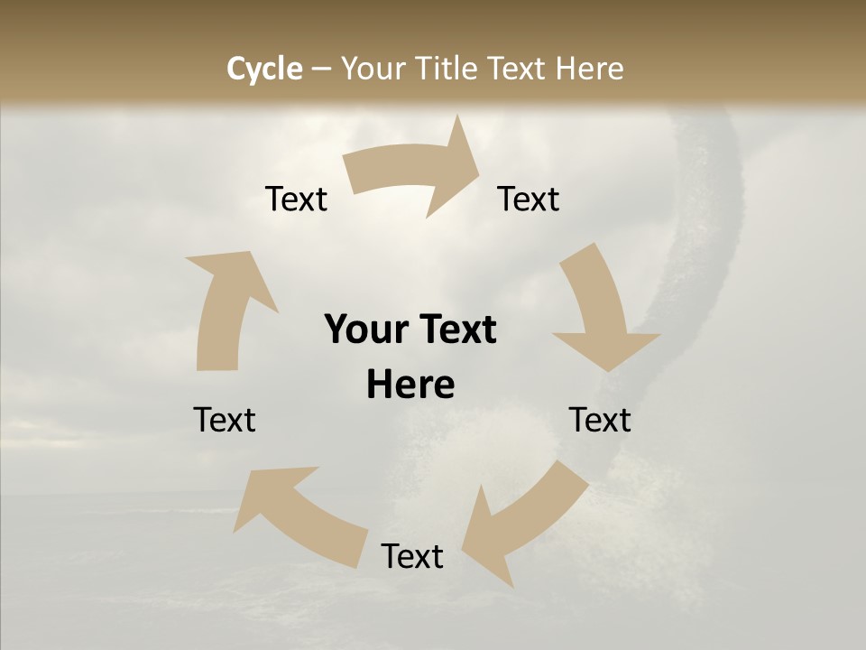 Blue Atlantic Beach PowerPoint Template