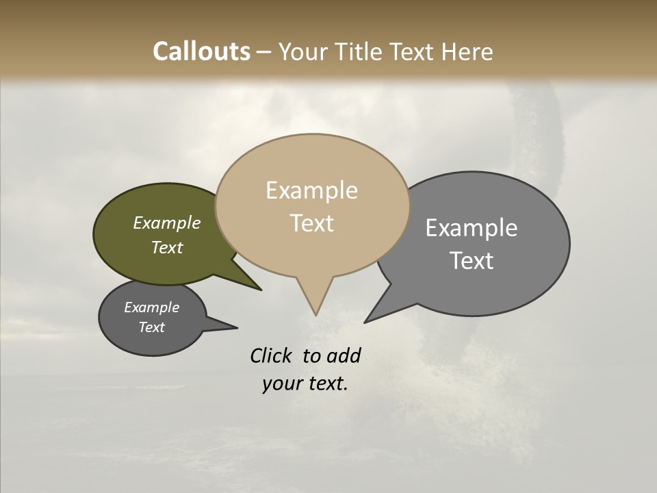 Blue Atlantic Beach PowerPoint Template