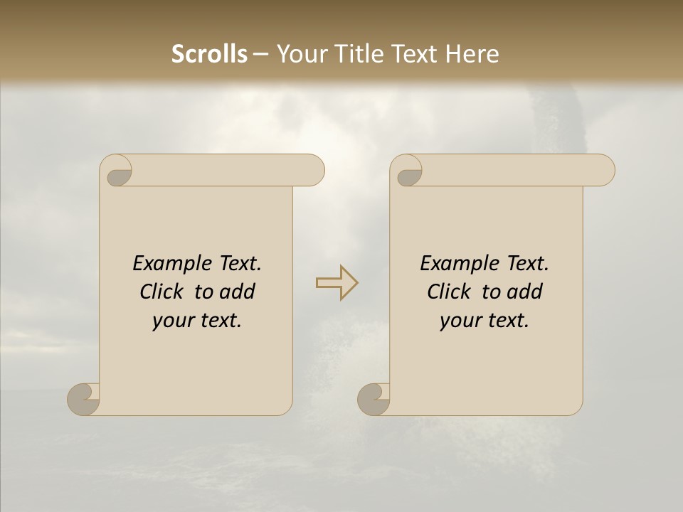 Blue Atlantic Beach PowerPoint Template