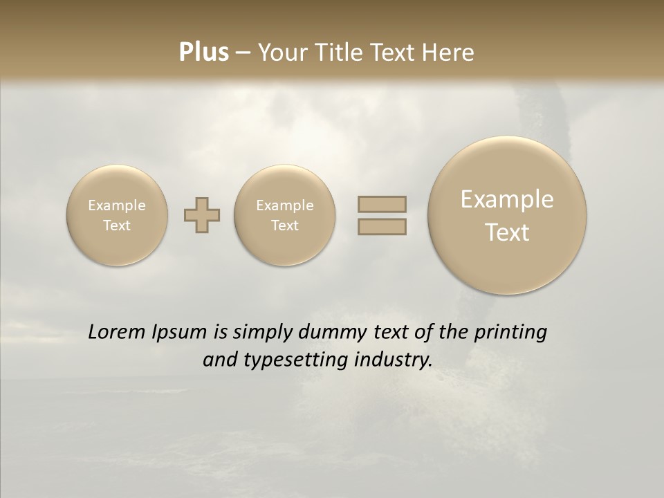 Blue Atlantic Beach PowerPoint Template