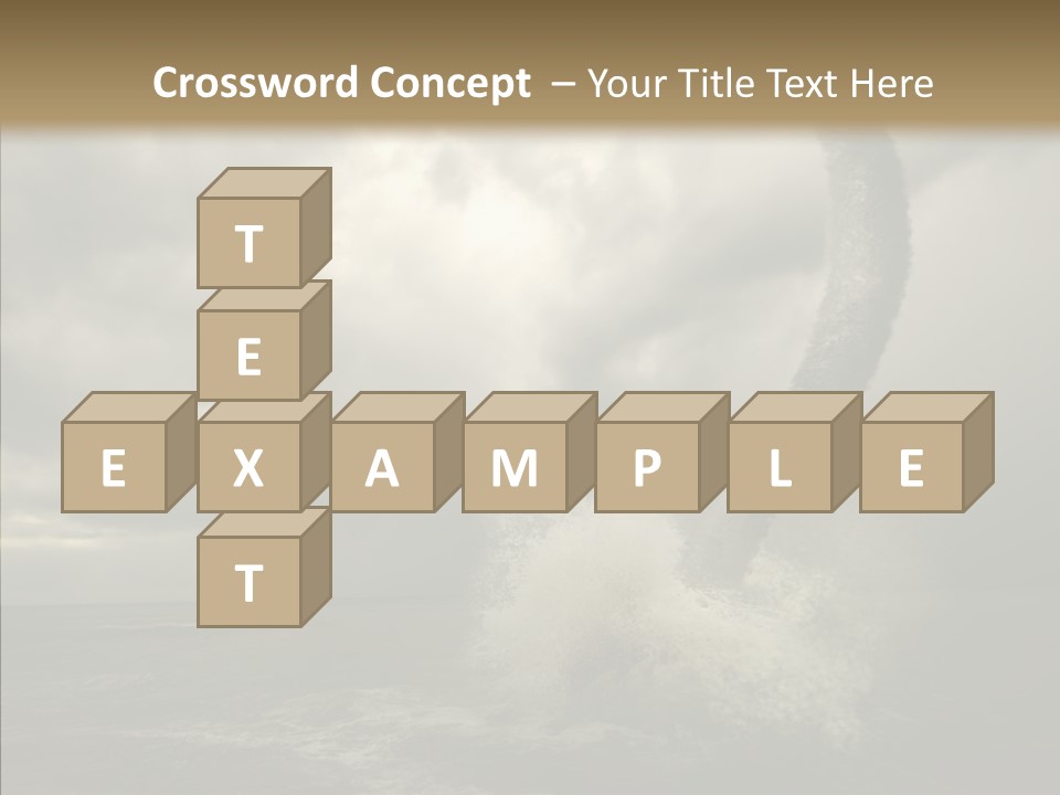 Blue Atlantic Beach PowerPoint Template