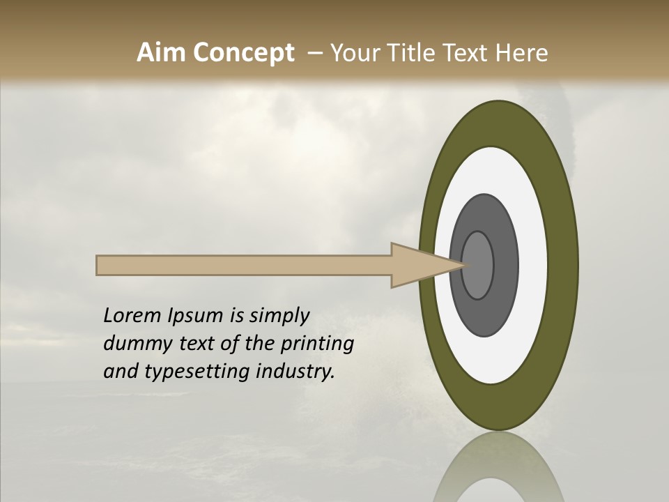 Blue Atlantic Beach PowerPoint Template