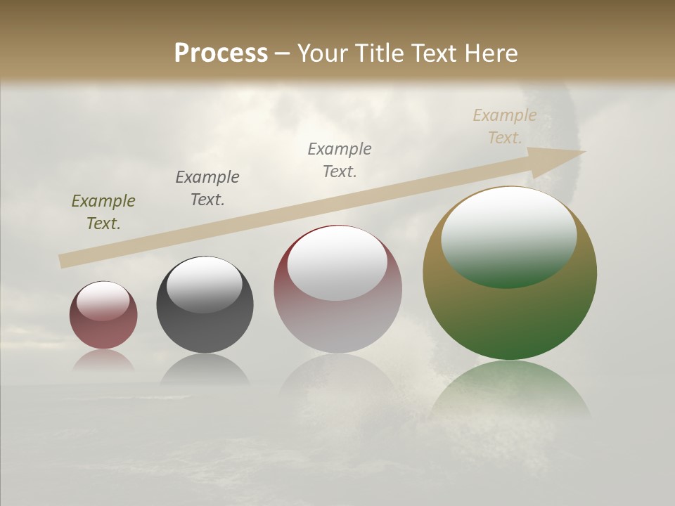 Blue Atlantic Beach PowerPoint Template