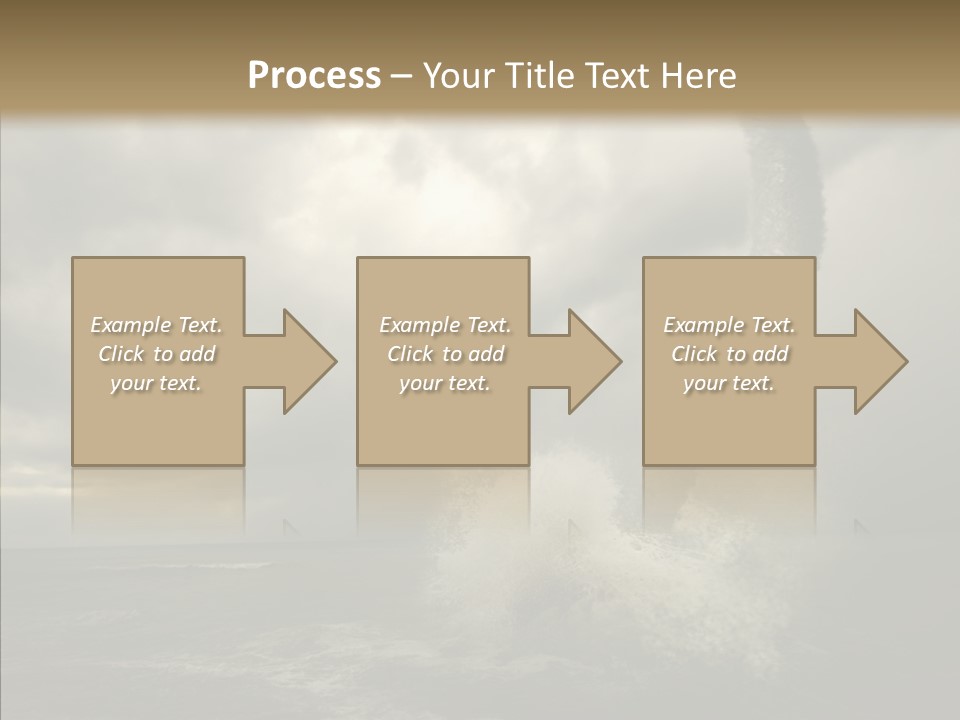 Blue Atlantic Beach PowerPoint Template