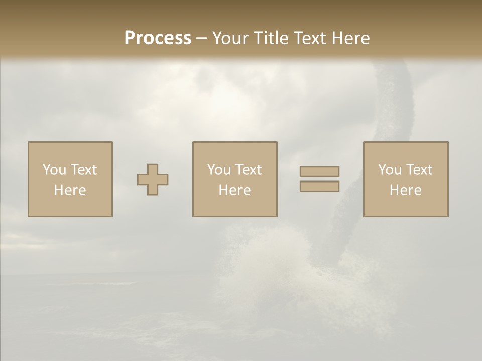Blue Atlantic Beach PowerPoint Template