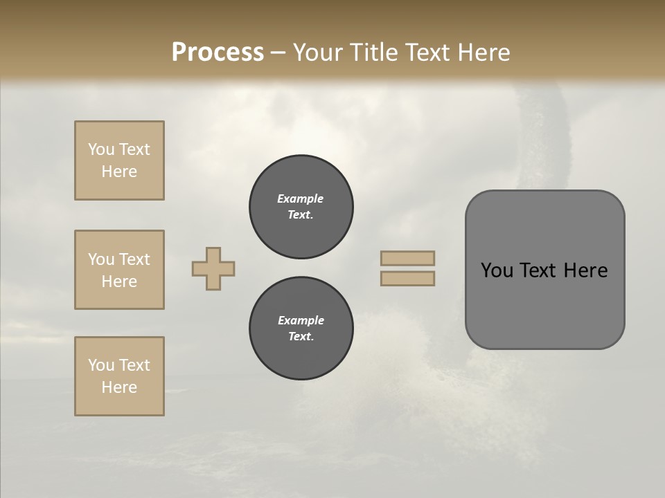 Blue Atlantic Beach PowerPoint Template