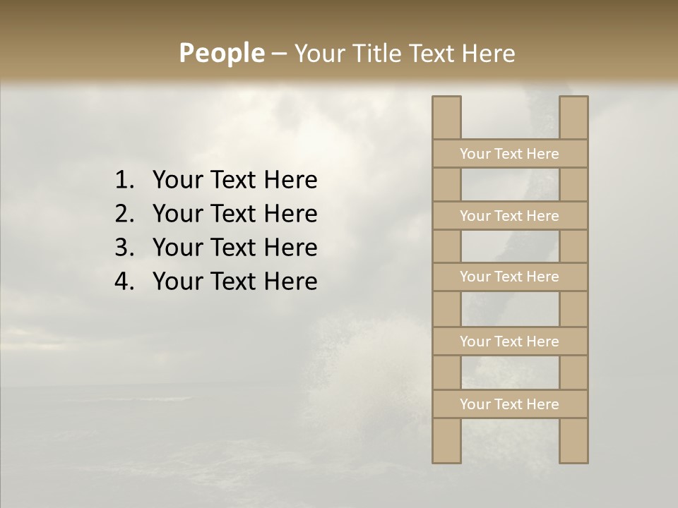 Blue Atlantic Beach PowerPoint Template