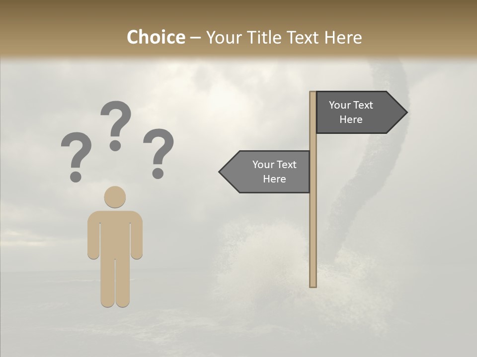 Blue Atlantic Beach PowerPoint Template