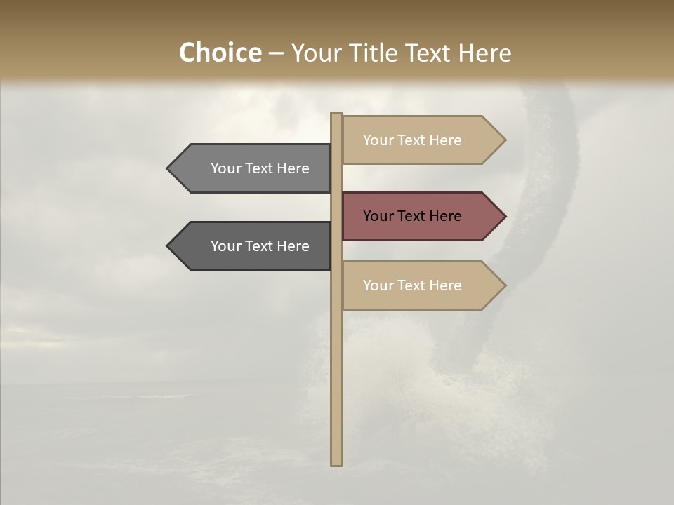 Blue Atlantic Beach PowerPoint Template