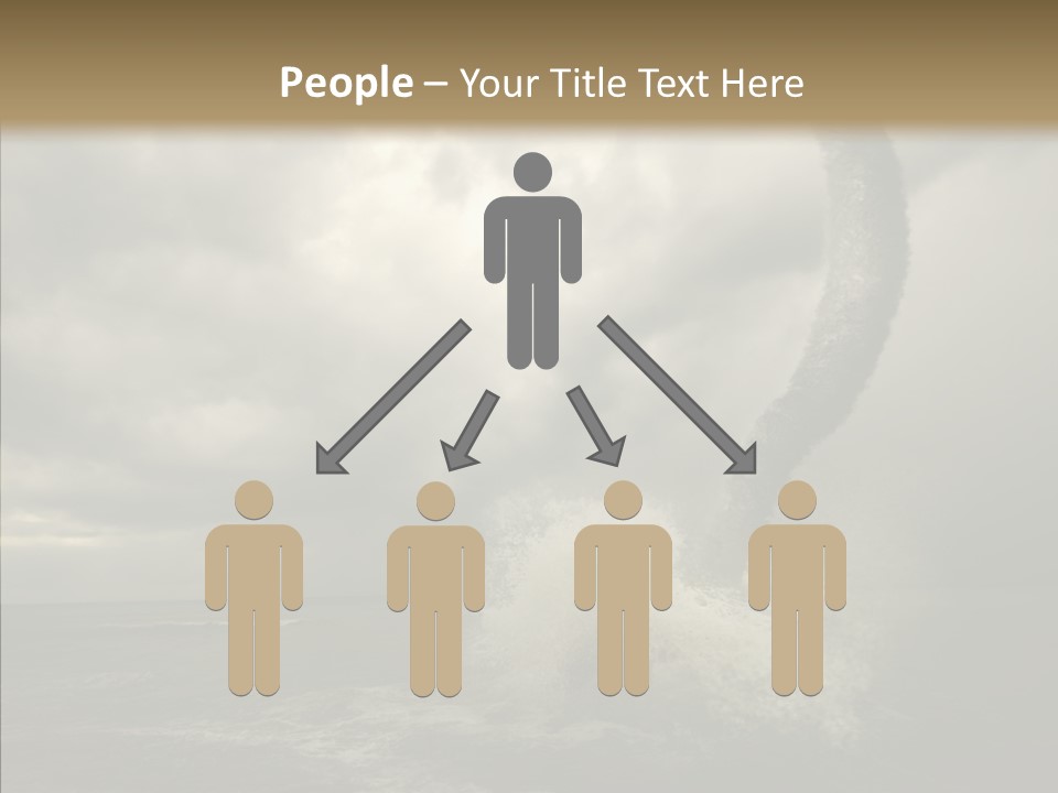 Blue Atlantic Beach PowerPoint Template