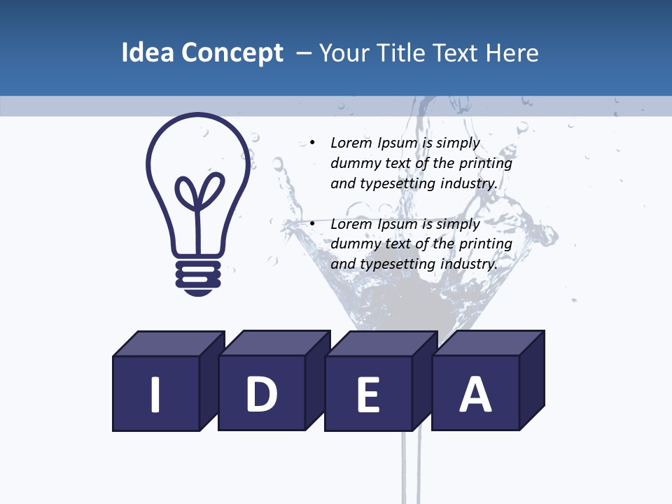 Ice Bond Splashing PowerPoint Template