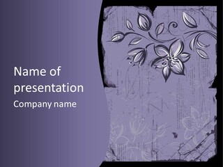 Vintage Lily Shape PowerPoint Template