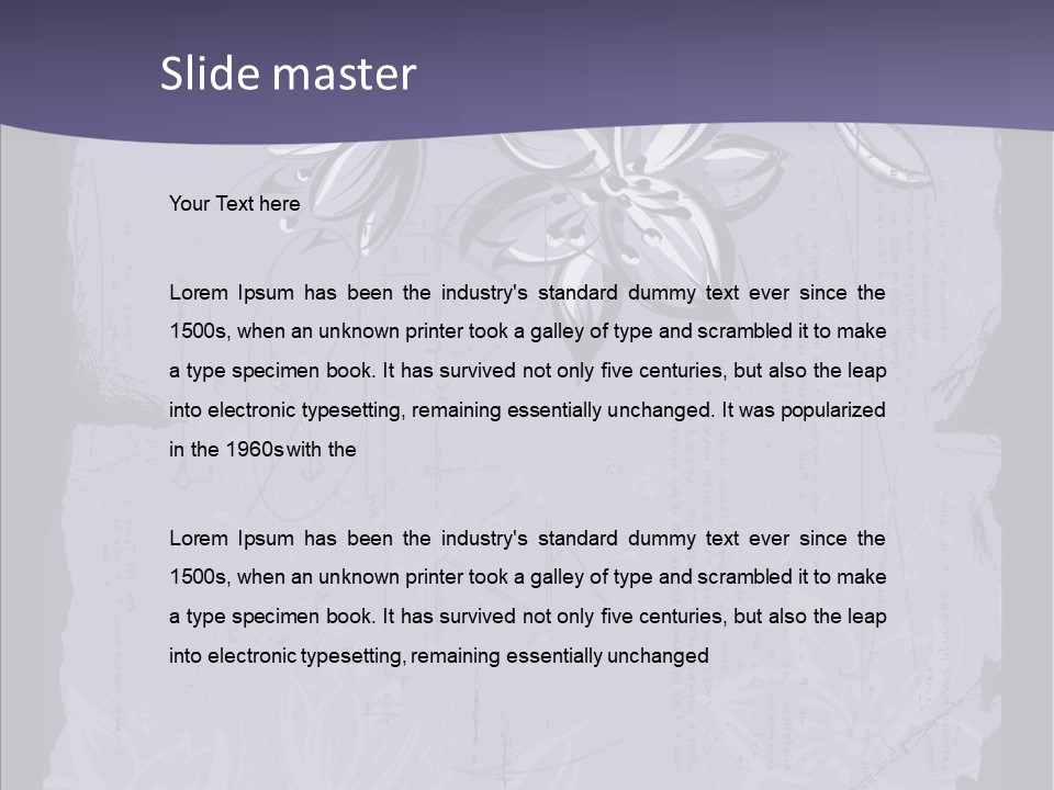 Vintage Lily Shape PowerPoint Template