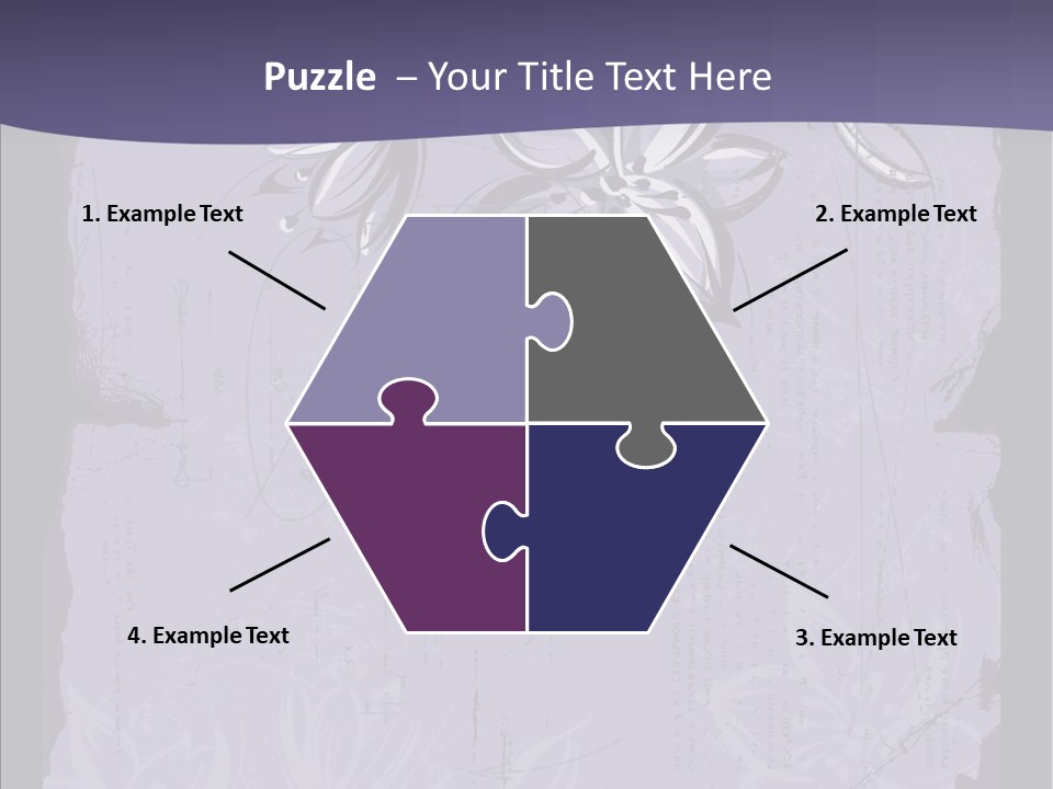 Vintage Lily Shape PowerPoint Template