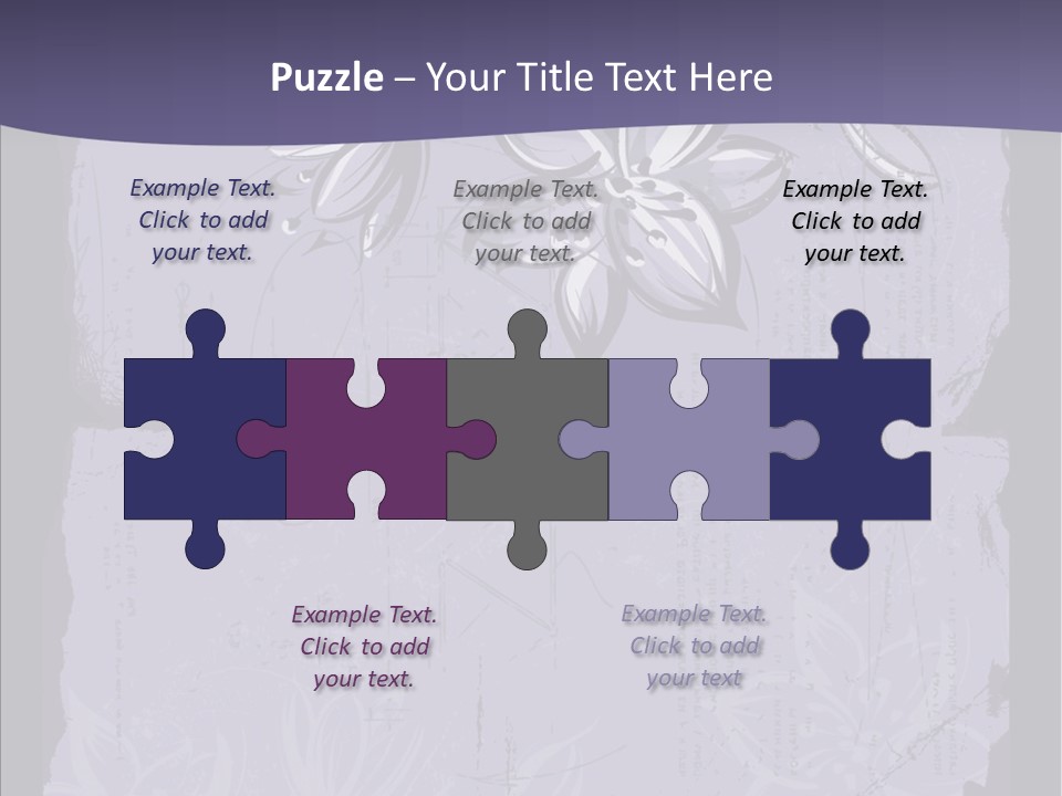 Vintage Lily Shape PowerPoint Template