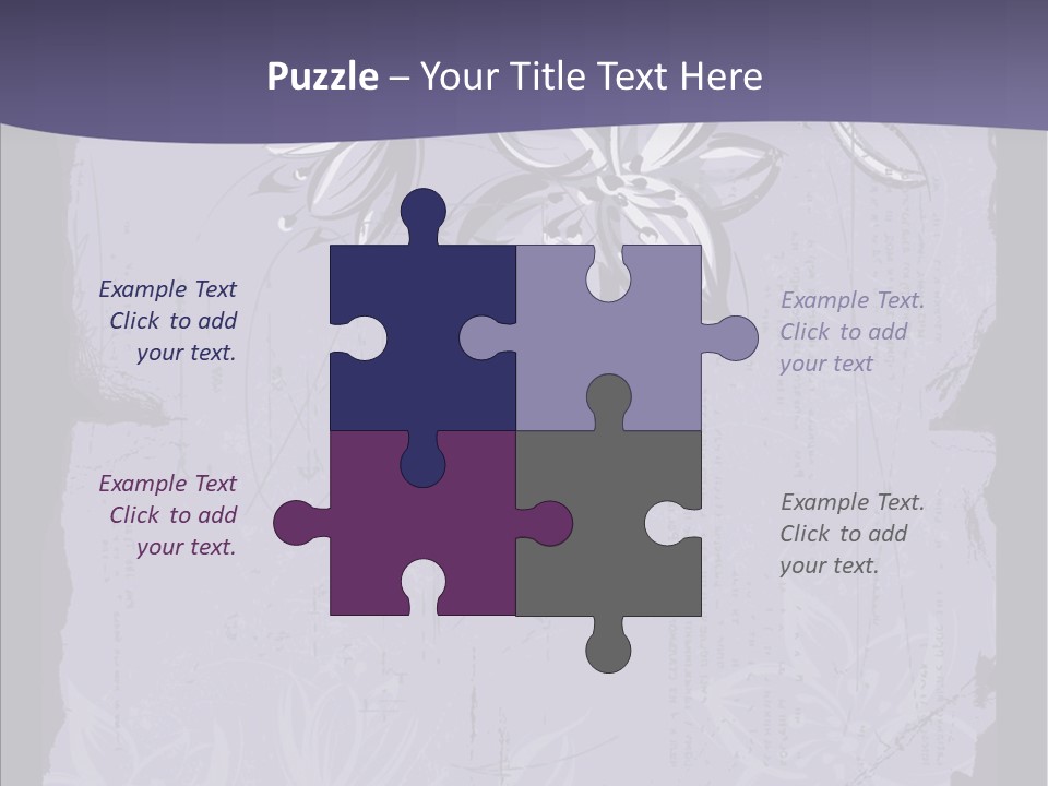 Vintage Lily Shape PowerPoint Template