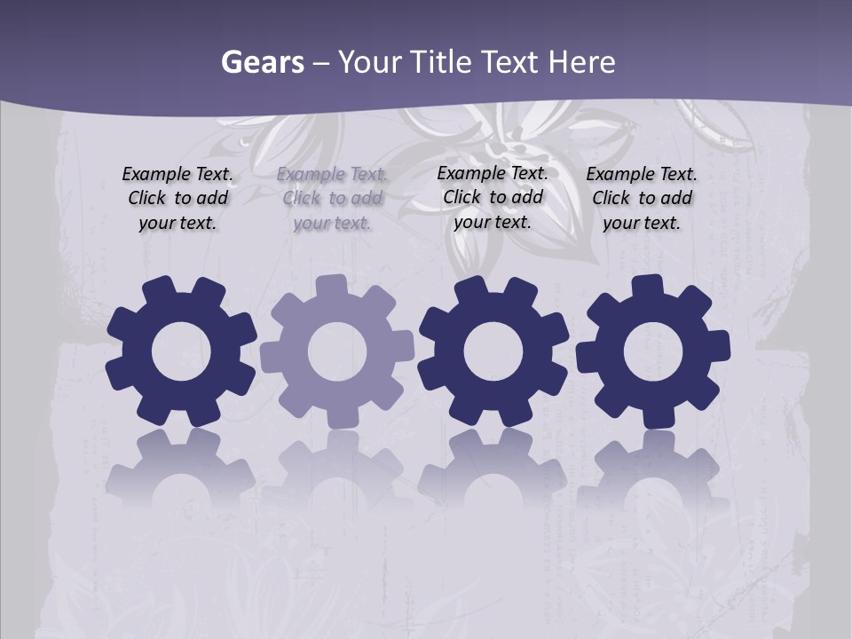 Vintage Lily Shape PowerPoint Template