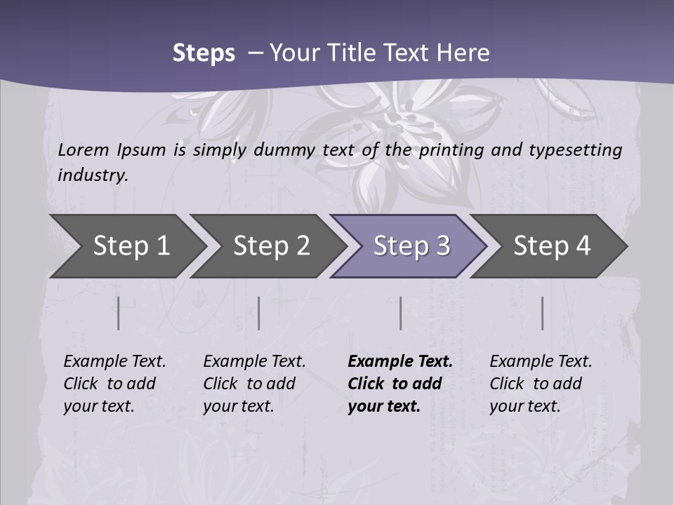 Vintage Lily Shape PowerPoint Template