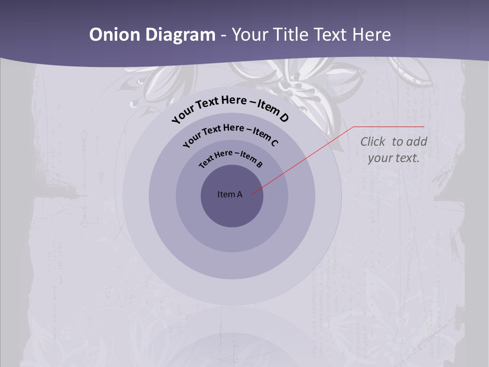 Vintage Lily Shape PowerPoint Template