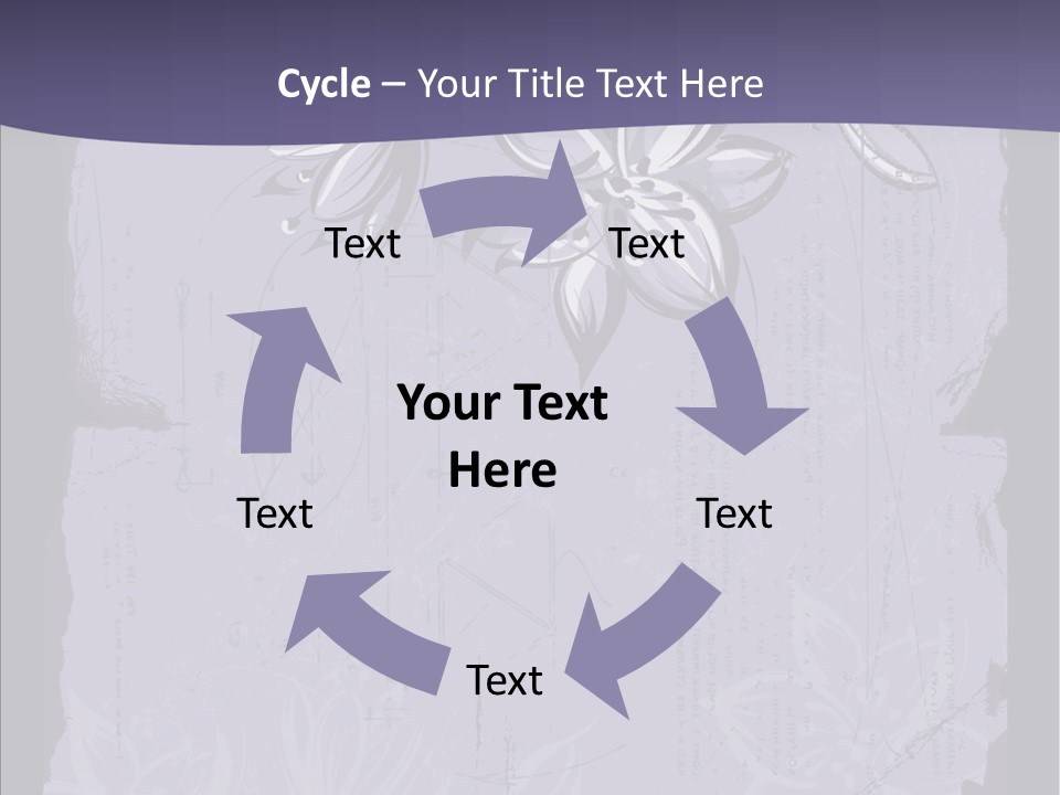 Vintage Lily Shape PowerPoint Template