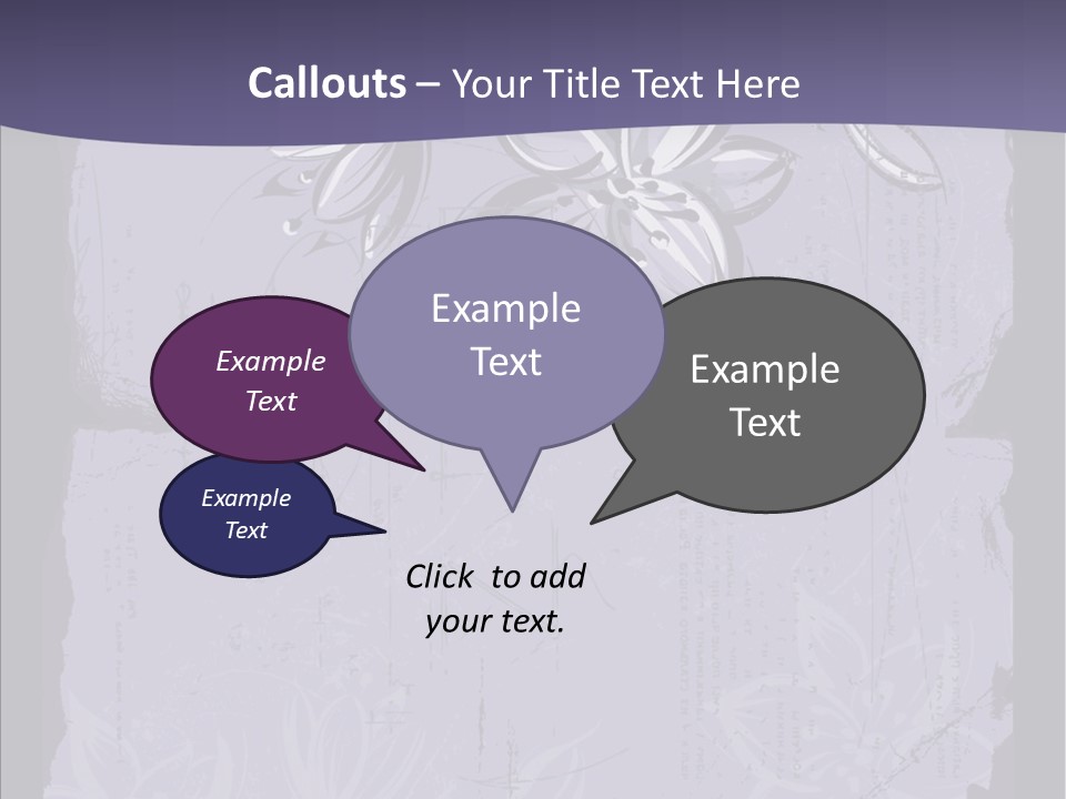 Vintage Lily Shape PowerPoint Template