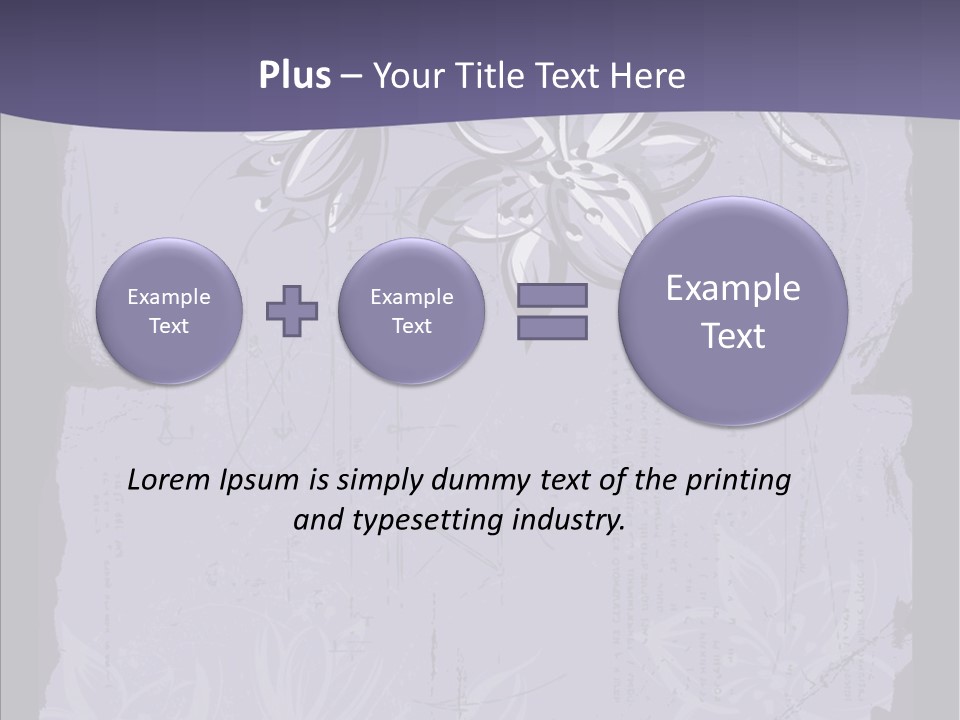 Vintage Lily Shape PowerPoint Template