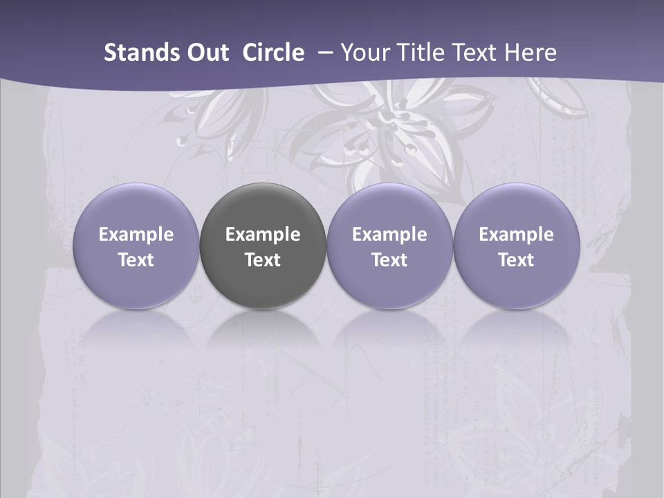 Vintage Lily Shape PowerPoint Template