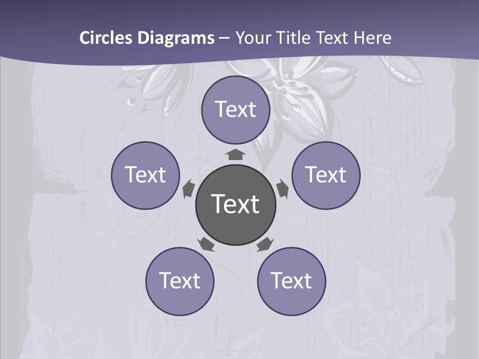 Vintage Lily Shape PowerPoint Template