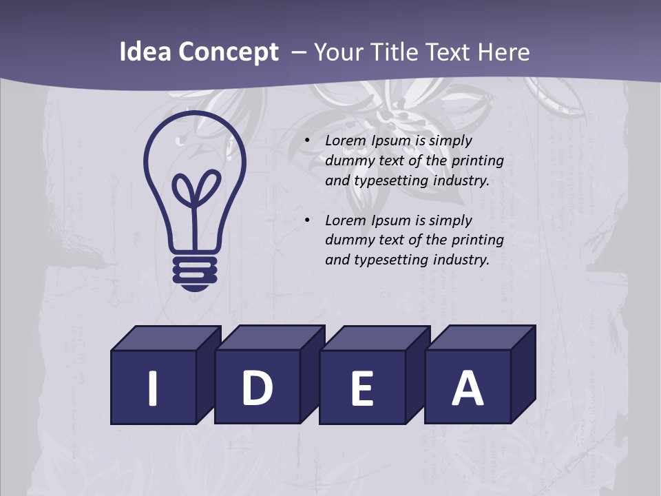 Vintage Lily Shape PowerPoint Template