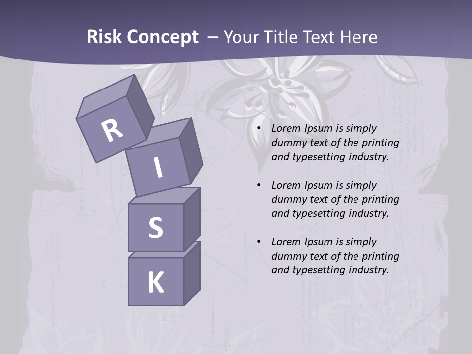 Vintage Lily Shape PowerPoint Template