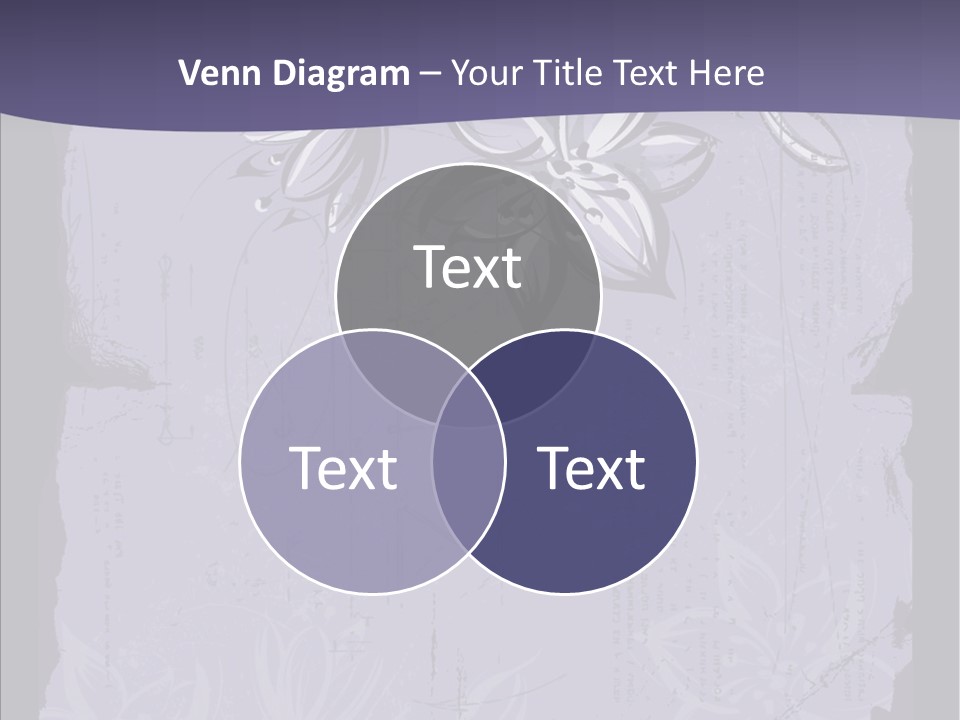 Vintage Lily Shape PowerPoint Template