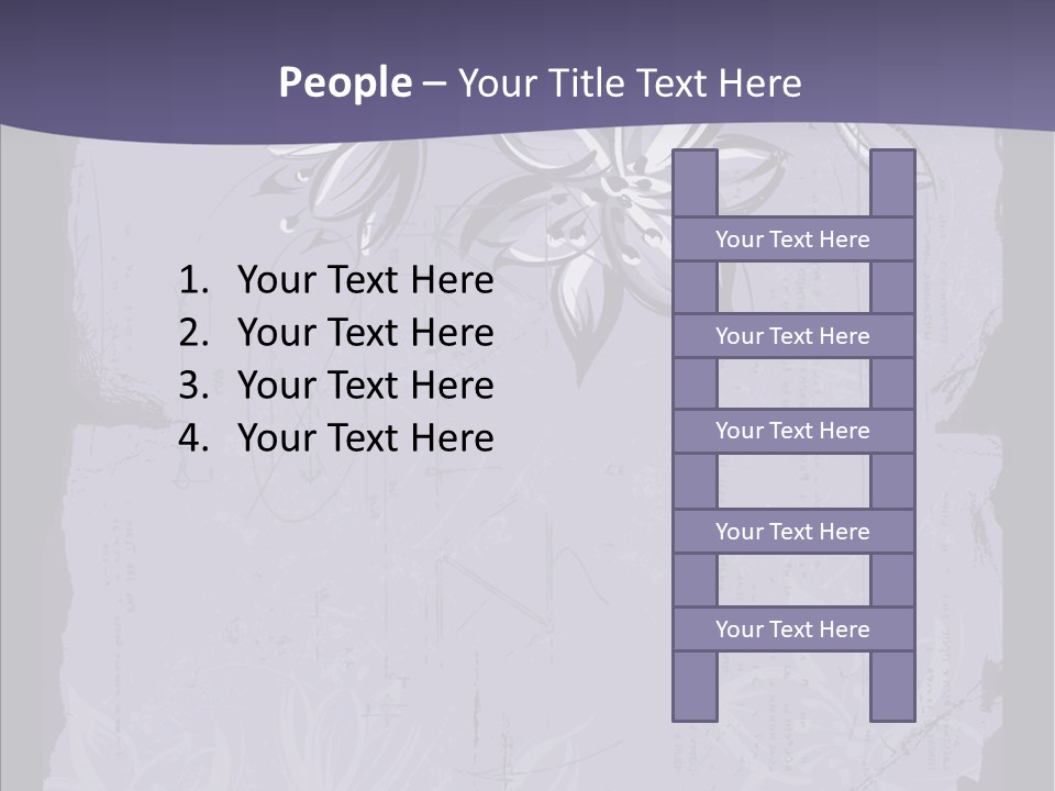 Vintage Lily Shape PowerPoint Template