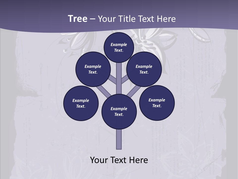 Vintage Lily Shape PowerPoint Template