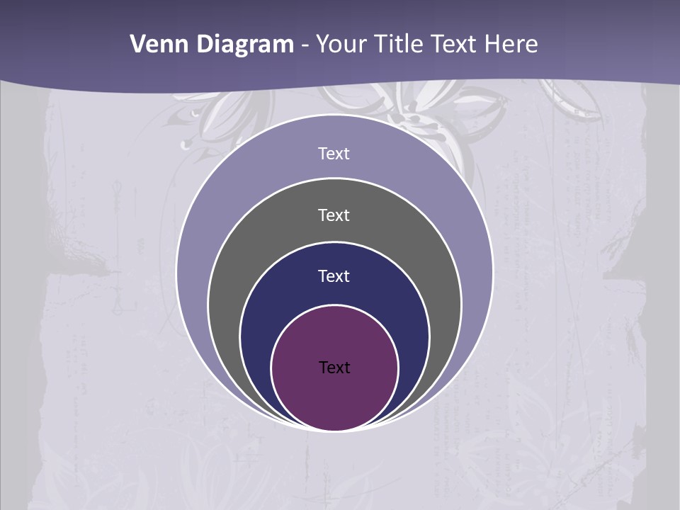 Vintage Lily Shape PowerPoint Template